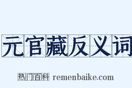 元官藏反义词是什么意思的图片